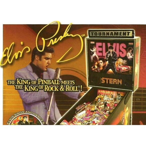 Elvis Presley Pinball FLYER 2004 Original NOS Game Art The King Of Rock And Roll - Picture 5 of 5